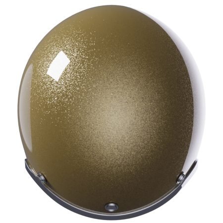 casco abierto - brillo gold - parte trasera