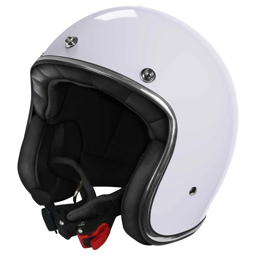 Casco blanco brillo - jet - frontal