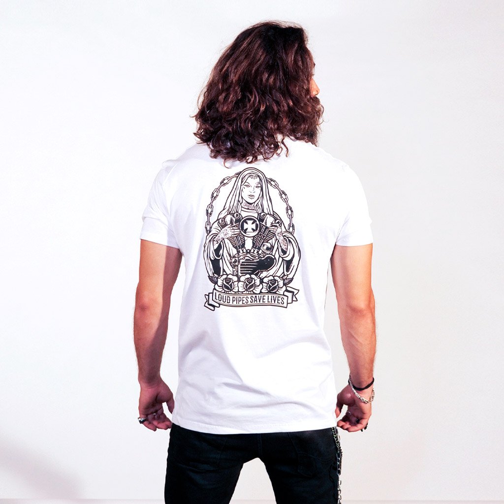t-shirt-loud-pipes-save-lives-white-rear