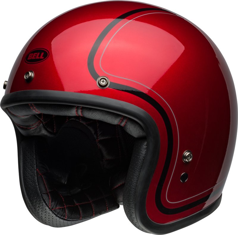Casco-BELL-Custom-500-Chief-Gloss-Rojo-caramelo-brillante- de lado