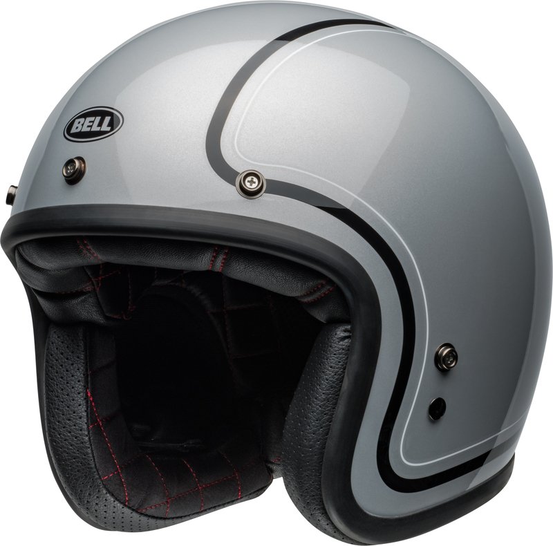 Casco-BELL-Custom-500-Gris-Brillante-Chief-de-lado-izquierdo